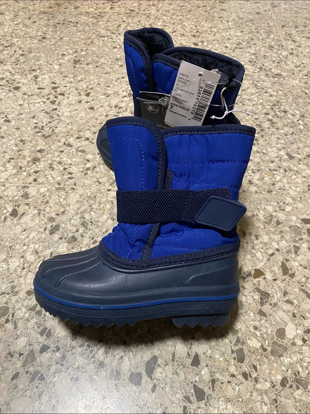 Kids Waterproof Winter Snow Boots in Royal Blue Size 7